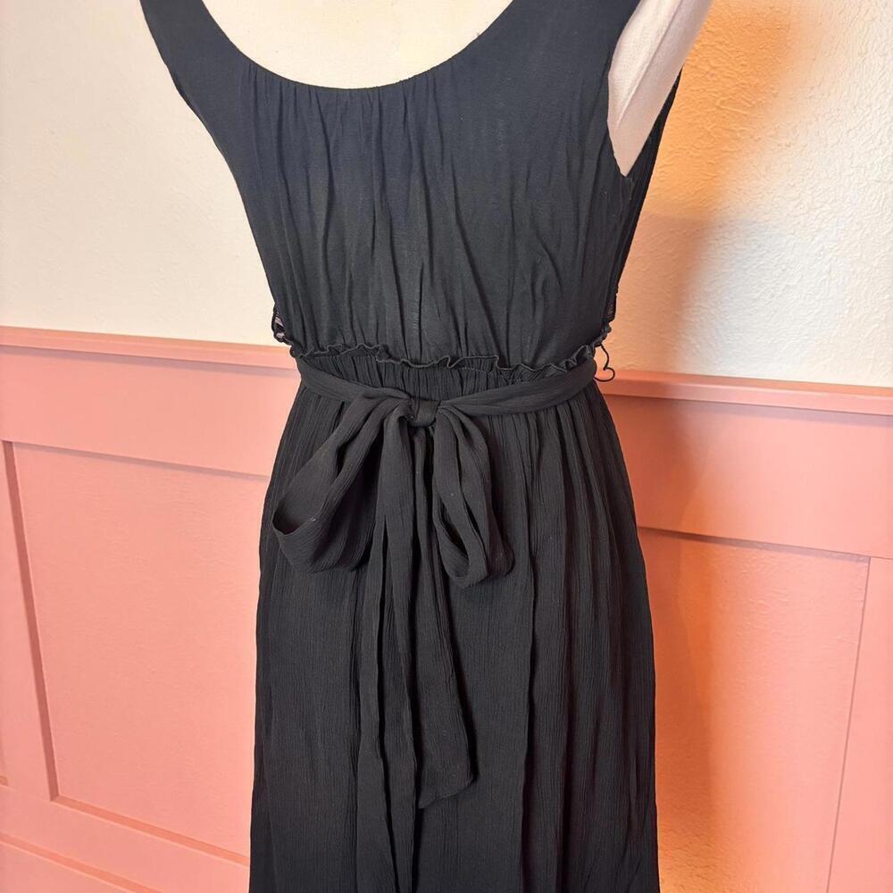 babydoll whimsy goth tie back dress banana republic sz xs black coquette gyaru - Picture 4 of 8